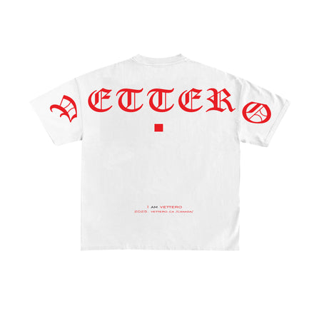 WHITE TEE- I AM VETTERO