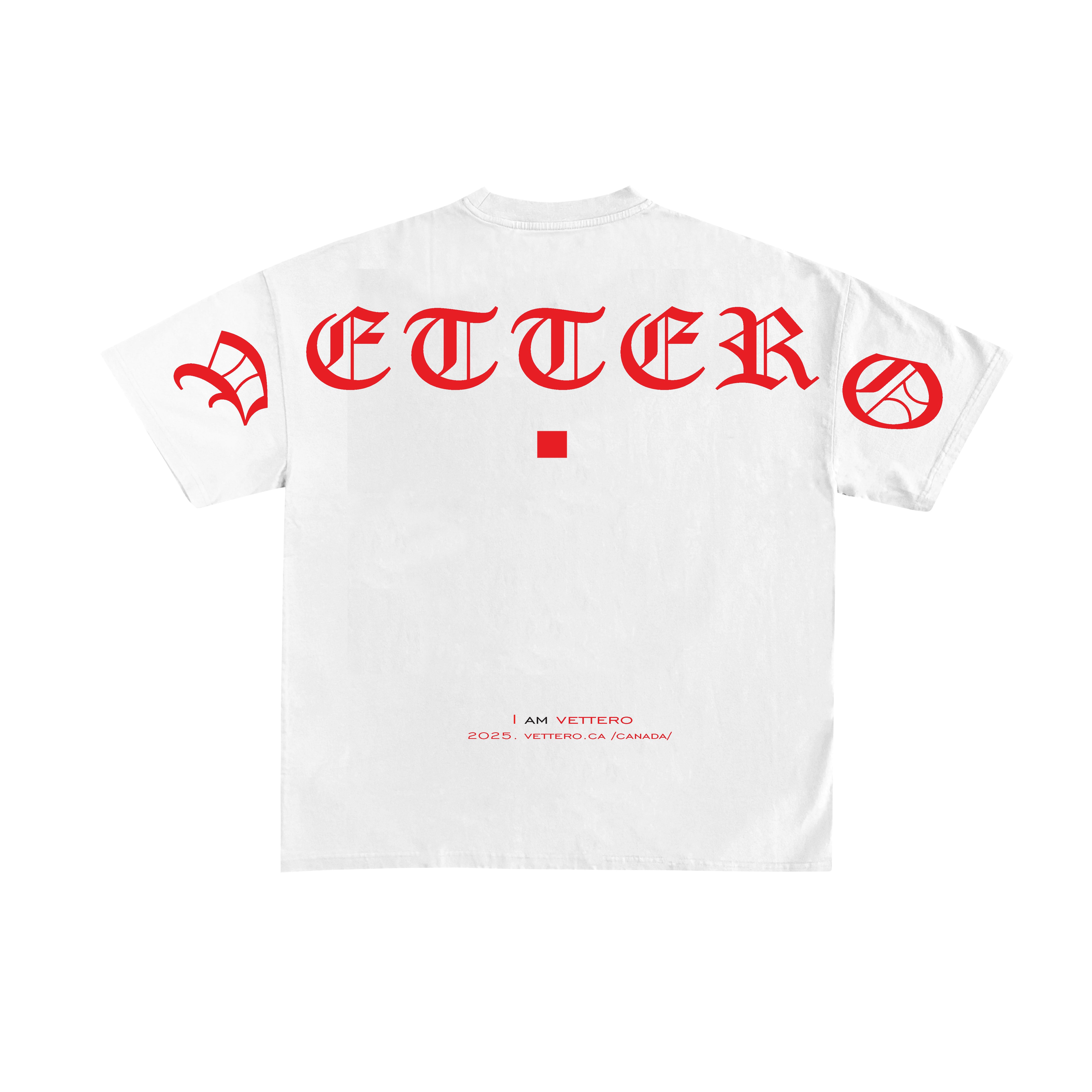 WHITE TEE- I AM VETTERO