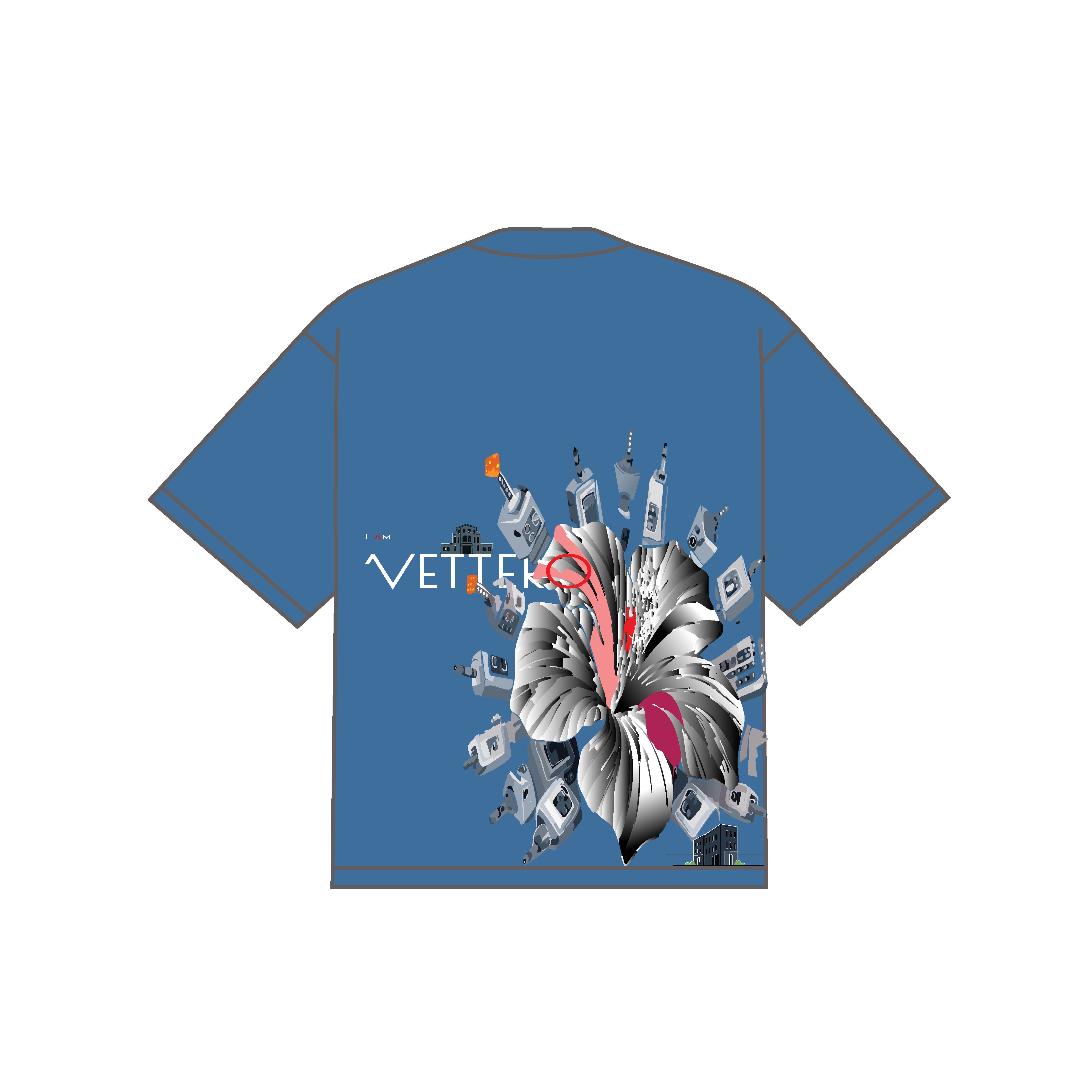 DENIM WASHED BLUE TEE- DGT